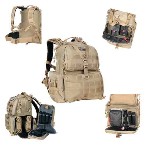 GPS TACTICAL RANGE BACKPACK – W/WAIST STRAP TAN NYLON