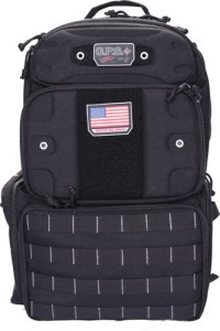 GPS TACTICAL RANGE BACKPACK – TALL W/WAIST STRAP BLACK NYLON