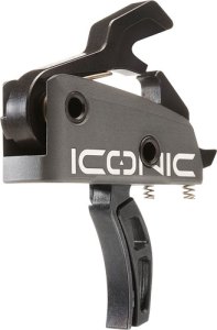 RISE TRIGGER ICONIC GRAY – 2-STAGE 1-2LB AR-15 W/PINS