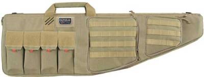 GPS TACTICAL AR CASE 42″ TAN – W/EXTERNAL HANDGUN HOLDER