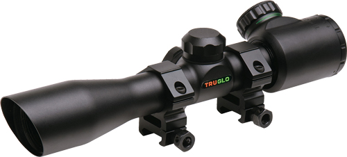TRUGLO CROSSBOW SCOPE 4X32 – BLACK WITH RINGS ILLMNTD RETCL