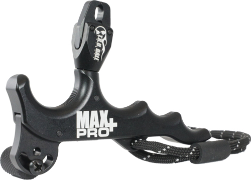 T.R.U. BALL RELEASE MAX PRO+ – HAND HELD 4-FINGER THUMB BLACK