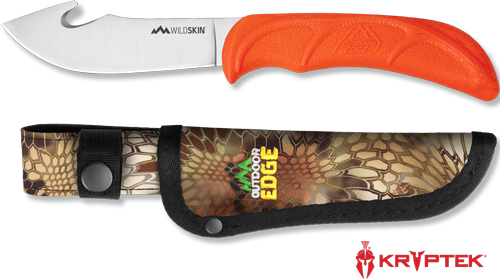 OUTDOOR EDGE WILD SKIN 4.0″ – GUTHOOK KNIFE W/ MO SHEATH