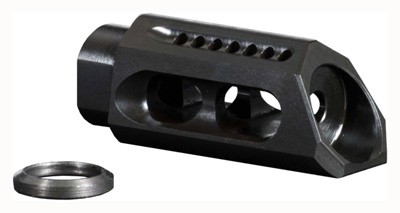 YHM SLANT MUZZLE BRAKE/COMP – 6.8/7.62/9MM 1/2X36 THREADS