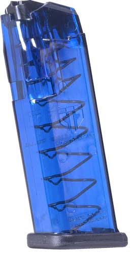ETS MAGAZINE FOR GLOCK 9MM – 15RD TRANS BLUE FITS 19/26