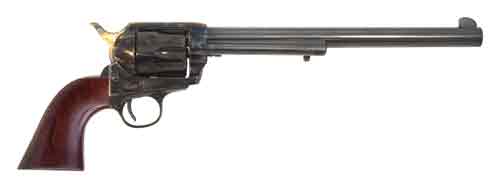 CIMARRON WYATT EARP 45LC OM – FS 10″ CC/BL WALNUT W/O BADGE