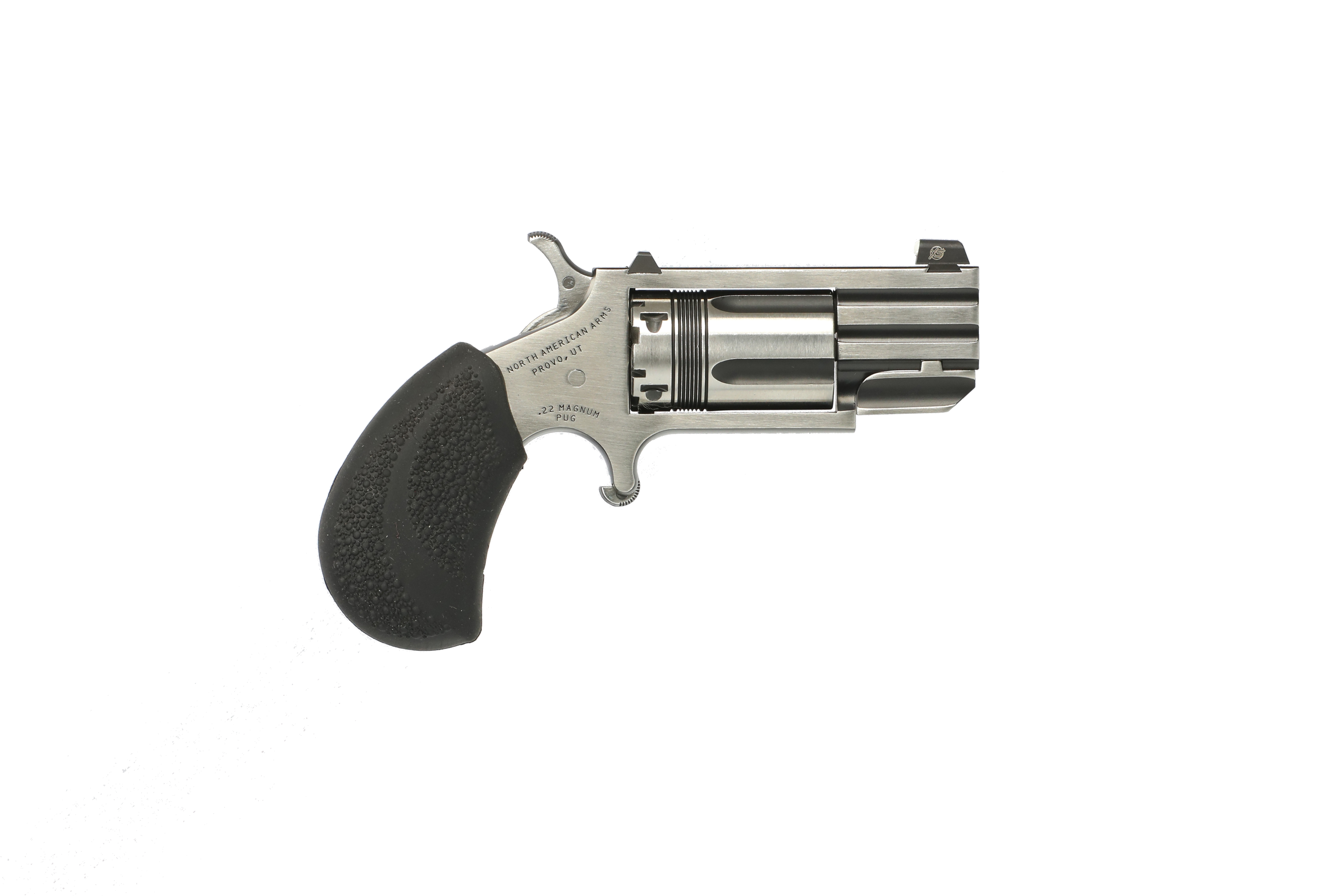 NORTH AMERICAN ARMS PUG 22MAG REV 1″ SS BLACK