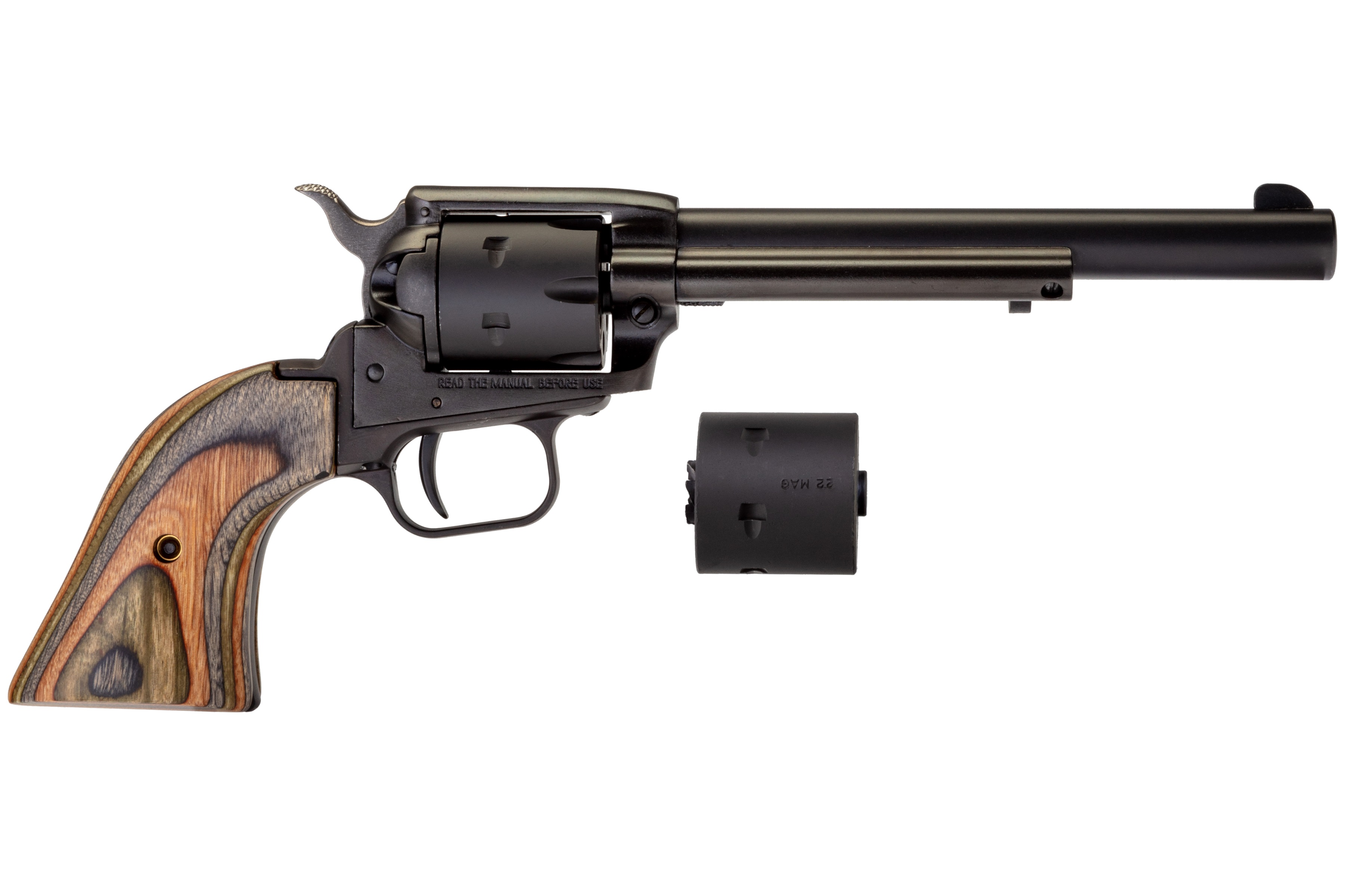 HERITAGE MANUFACTURING 22LR/22M BLK/CAMO LAM 6.5″ FS
