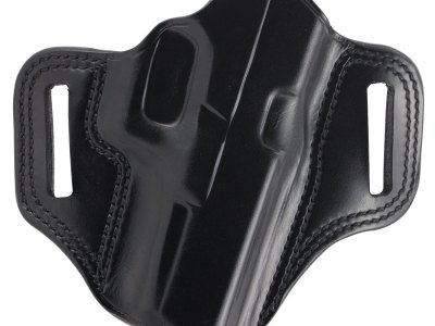 Galco CM228B Combat Master  OWB Black Leather Belt Slide Compatible w/Glock 20/21/37, Belt 1.75″ Wide Right Hand