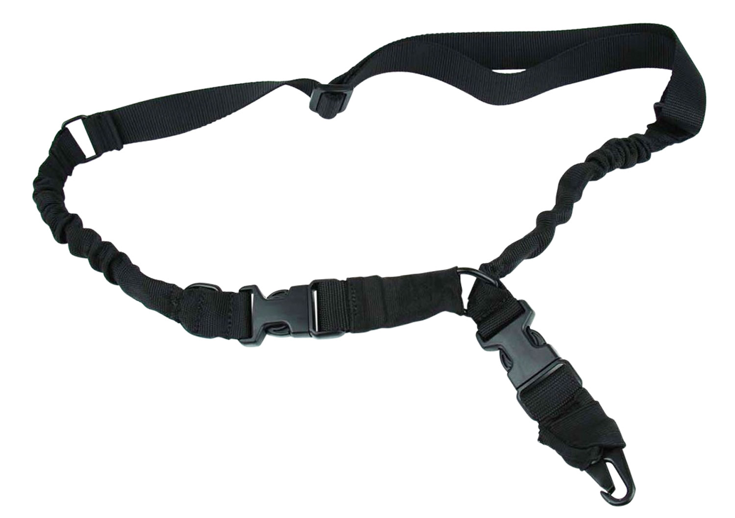 TacFire SL003B 2 To 1 Point Sling Black Nylon 30″-40″ OAL Adjustable Double Bungee Rifle