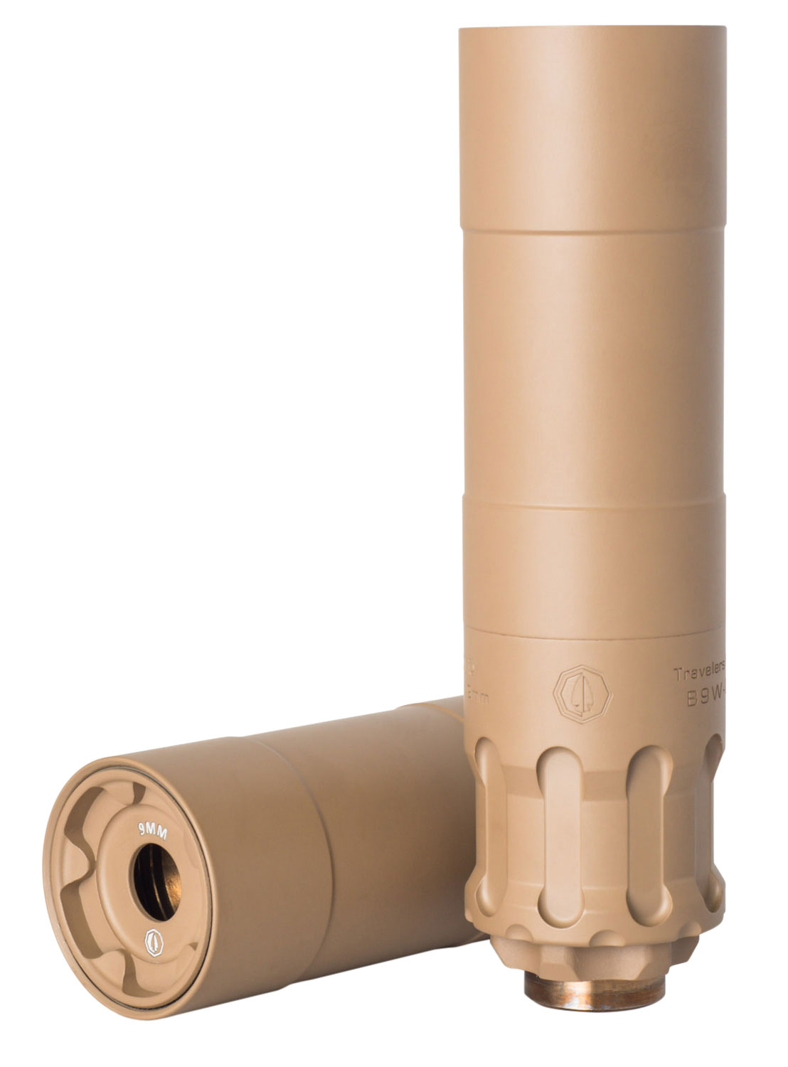 Rugged Suppressor OBSFDE9 Obsidian9  9mm Luger 1.37″ Flat Dark Earth Cerakote 17-4 Stainless Steel 1/2″-28 tpi