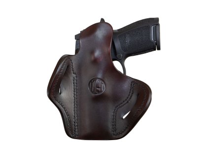 1791 Gunleather ORBH24SSBRR BH2.4S Optic Ready OWB Size 2.4S Signature Brown Leather Belt Slide Fits FN 509/HK VP9SK Right Hand