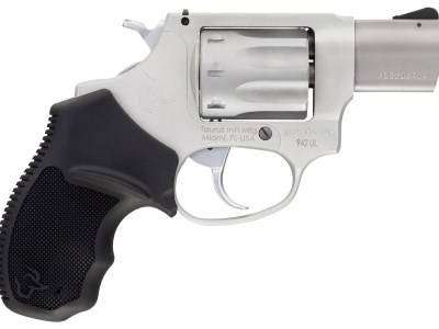 Taurus 2942039UL 942 Ultra-Lite 22 LR 8rd 3″ Matte Stainless Finish Barrel, Matte Stainless Finish Cylinder, Stainless Anodized Finish Aluminum Frame & Finger Grooved Black Polymer Grip
