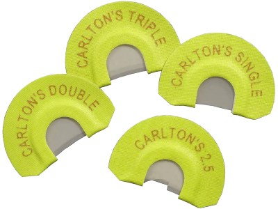 Wayne Carlton’s Calls 70314 Essential Elk  Diaphragm Call Single/Double/Triple/2.5 Reed Attracts Elk Yellow 4 Per Pkg