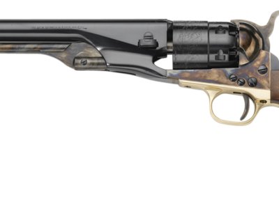 Pietta PF60CH448 1860 Army 44 Cal 6rd 8″ Blued Steel Barrel & Cylinder, Color Case Hardened Frame, Walnut Grip