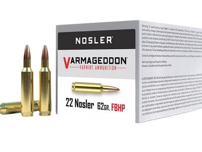 Nosler 65180 Varmageddon  22Nosler 62gr Flat Base Hollow Point 50 Per Box/5 Case