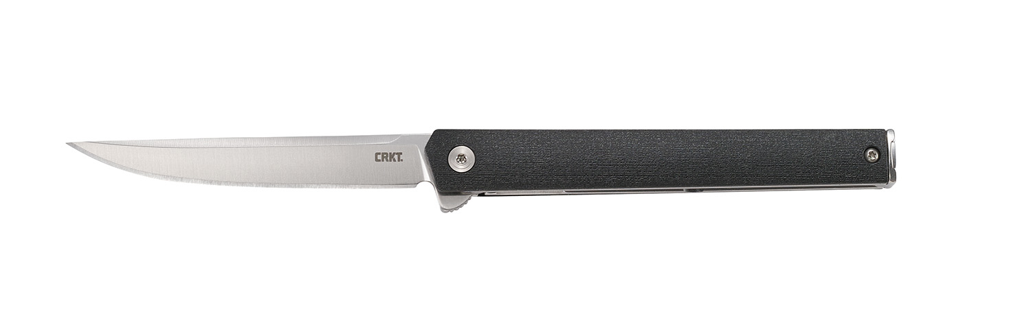 CRKT 7097 CEO  3.35″ Folding Plain Satin AUS-8A SS Blade/ Black GRN Handle Includes Pocket Clip