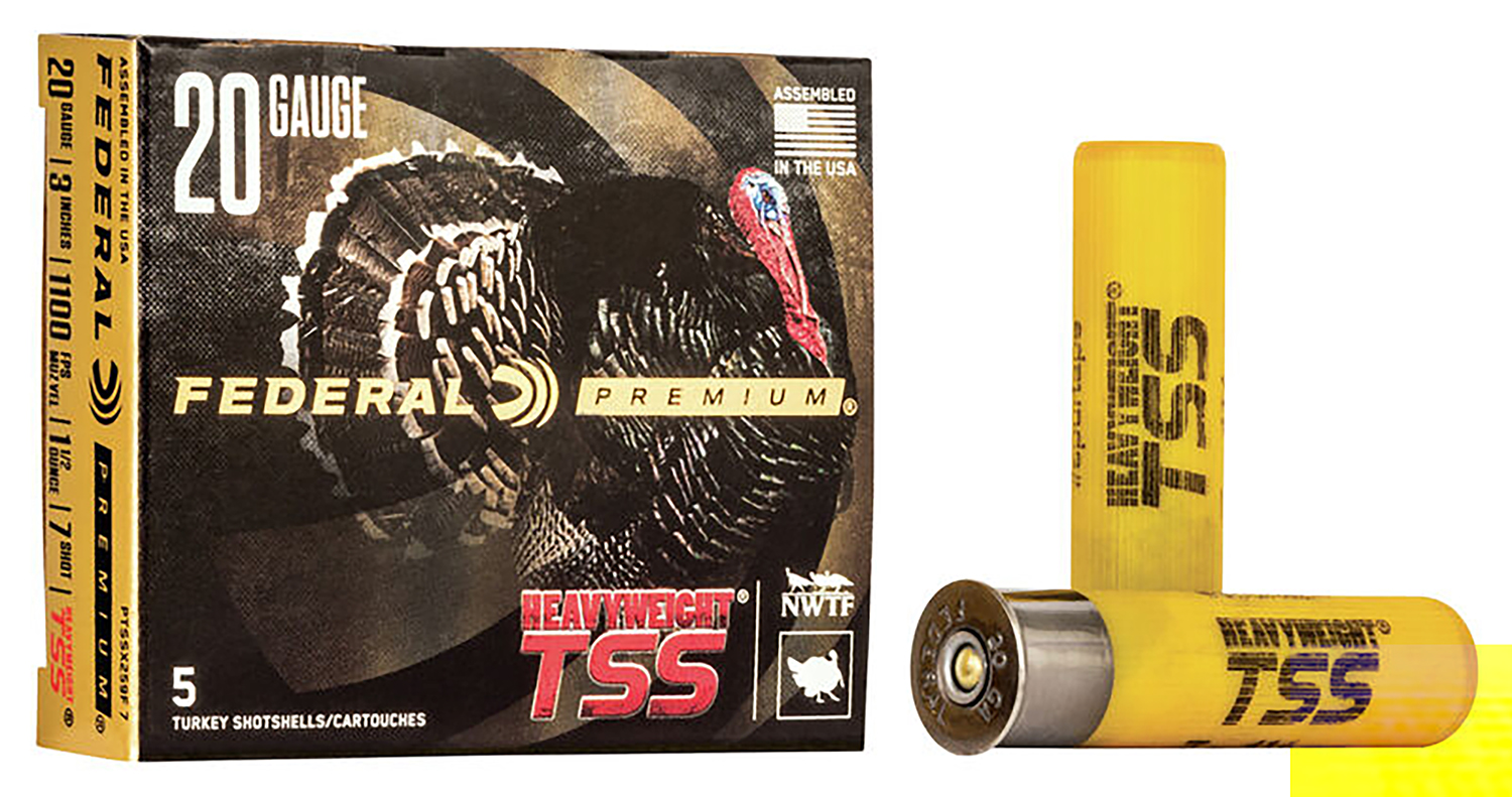 Federal PTSSX259F7 Premium Turkey Heavyweight TSS 20Gauge 3″ 1 1/2oz 7Shot 5 Per Box/50 Case