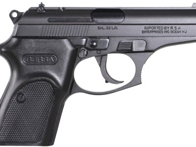 Bersa T22M Thunder  Micro-Compact Frame 22 LR 10+1, 3.50″ Black Steel Barrel, Matte Black Serrated Slide, Matte Black Aluminum Frame w/Beavertail