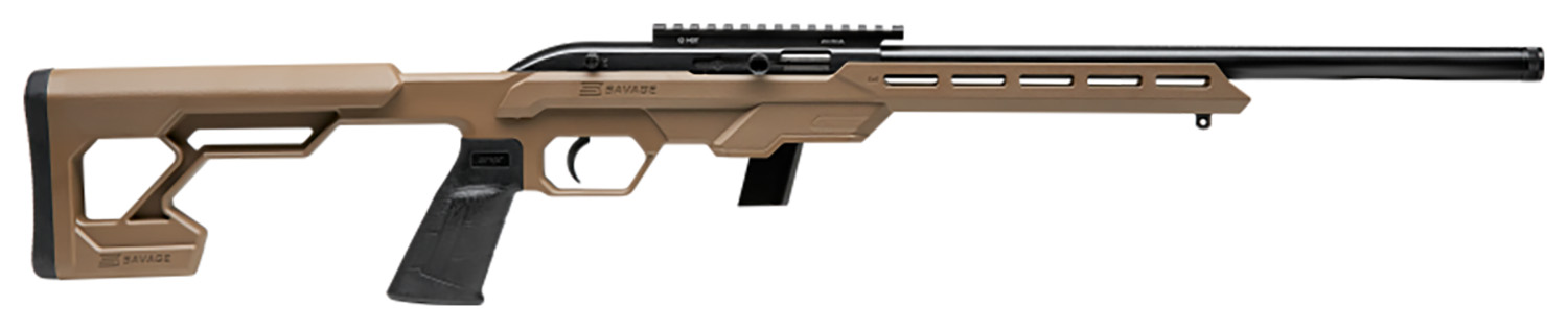 Savage Arms 45124 64 Precision 22 LR Caliber with 10+1 Capacity, 16.50″ Threaded Barrel, Matte Black Metal Finish & Chassis Flat Dark Earth Synthetic Stock Right Hand (Full Size)