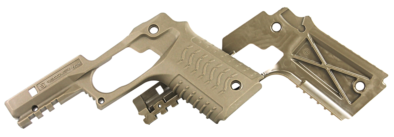 Recover Tactical CC3H-02 Grip & Rail System  Tan Polymer Picatinny for Standard Frame 1911