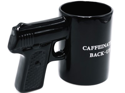 Caliber Gourmet CBGM1049 Caliber Gourmet Gun Mug Black Ceramic Pistol