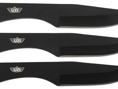 Uzi Accessories UZKTRW004 Throwing Knives IV Three, 8.25″ Plain Black Stainless Steel