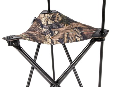 Ameristep AMSAMEFT1013 Tripod Stool w/Back Swivel Mossy Oak Break-Up Country Heavy Duty Fabric/Steel