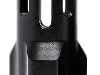 Angstadt Arms AA093LHB28 Flash Hider  Black Hardcoat Anodized Steel with 1/2″-28 tpi Threads 1.42″ OAL for 9mm Luger