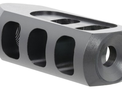 TacFire  Tanker Muzzle Brake  Black Oxide Steel with 5/8″-24 tpi Threads 2.76″ OAL 1.37″ Diameter for 308 Win