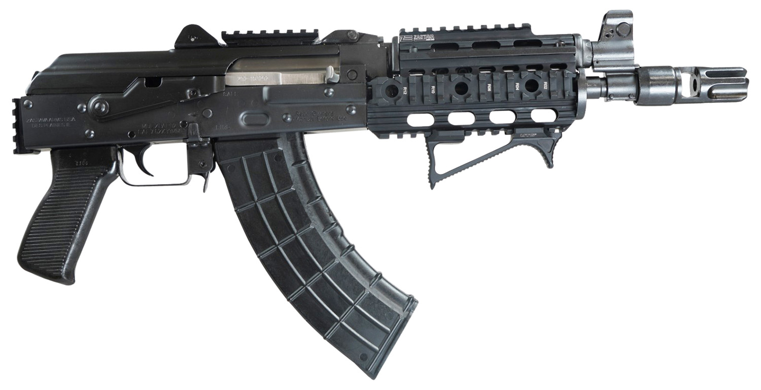 Zastava Arms Usa ZP92762PATM ZPAP 92 7.62x39mm 30+1 10″ Black, Polymer Grip, Picatinny Quad Rail, Stock Adapter, Night Muzzle Brake