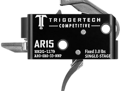 TriggerTech AR0SBS33NNP Competitive  Stainless Pro Curved Single-Stage 3 lbs Fixed for AR-15