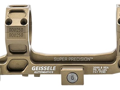Geissele Automatics  AR15 Super Precision Scope Mount/Ring Combo Desert Dirt Color Anodized