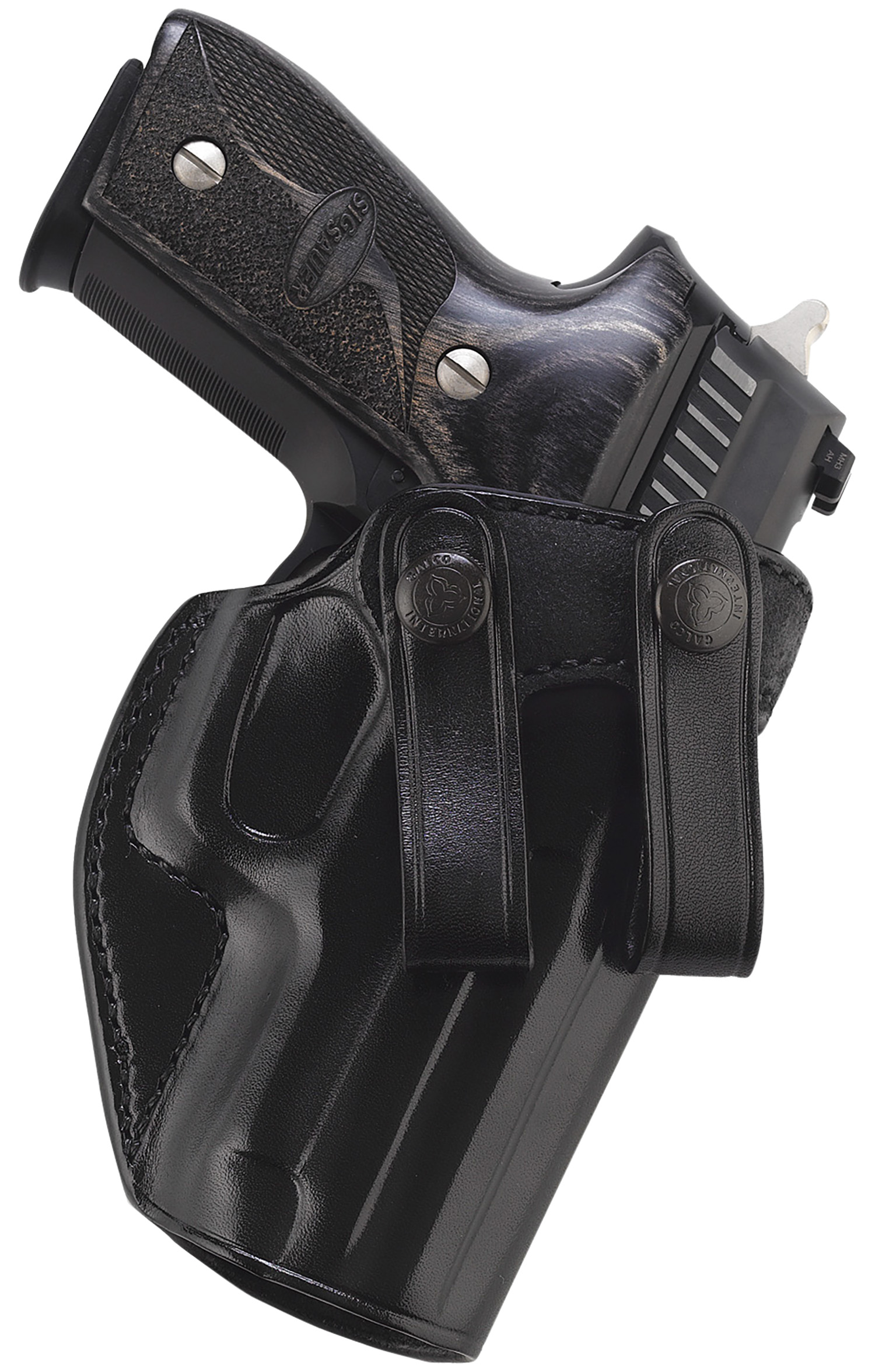 Galco SUM270B Summer Comfort  IWB Black Leather Belt Loop Fits Browning Hi-Power/Springfield SA-35/Girsan MC P35/Match Right Hand