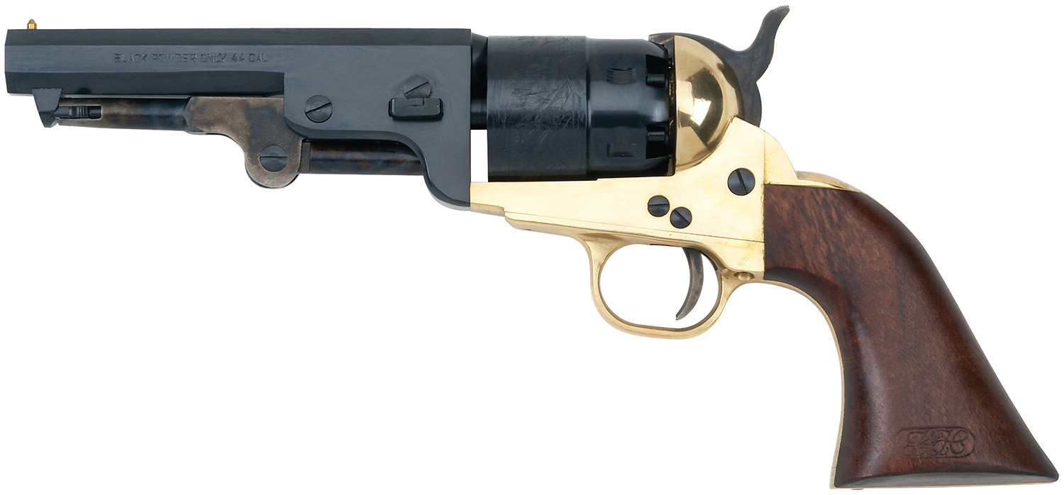 Pietta PF51BR44512 1851 Sheriff 44 Cal 5.50″ 6rd Shot Brass Frame, Blued Cylinder, Blued Octagon Barrel, Walnut Grip