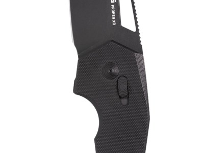 S.O.G SOG12250157 Prohen XR 3.35″ Folding Drop Point Plain Black TiNi Cryo D2 Steel Blade, Black Textured G10 Handle
