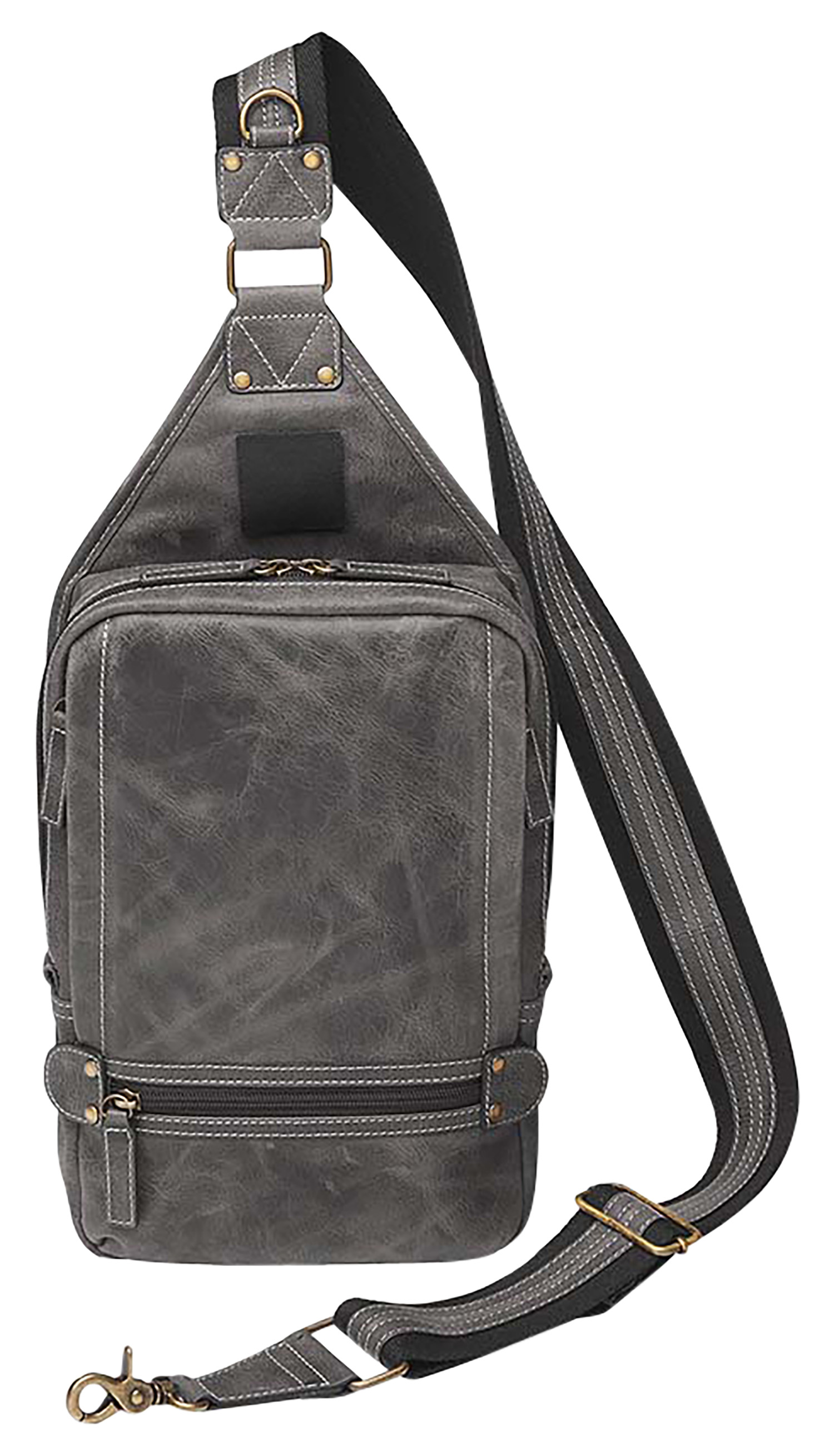 Gun Tote’n Mamas/Kingport GTMCZY108GREY Sling Backpack  Gray Leather Includes Standard Holster