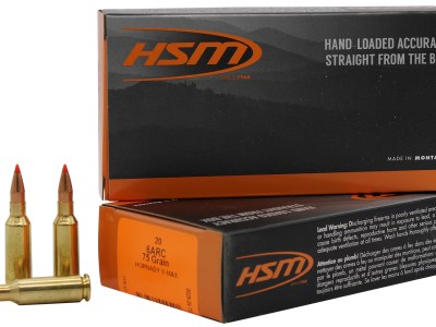 HSM 6ARC1N Centerfire Rifle V-Max 6mm ARC 75 gr Jacket Hollow Point 20 Per Box/ 25 Case