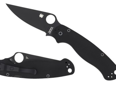 Spyderco C81GPBK2 Para Military 2  3.42″ Folding Plain Black DLC CPM S45VN SS Blade/Black Textured G10 Handle Includes Pocket Clip