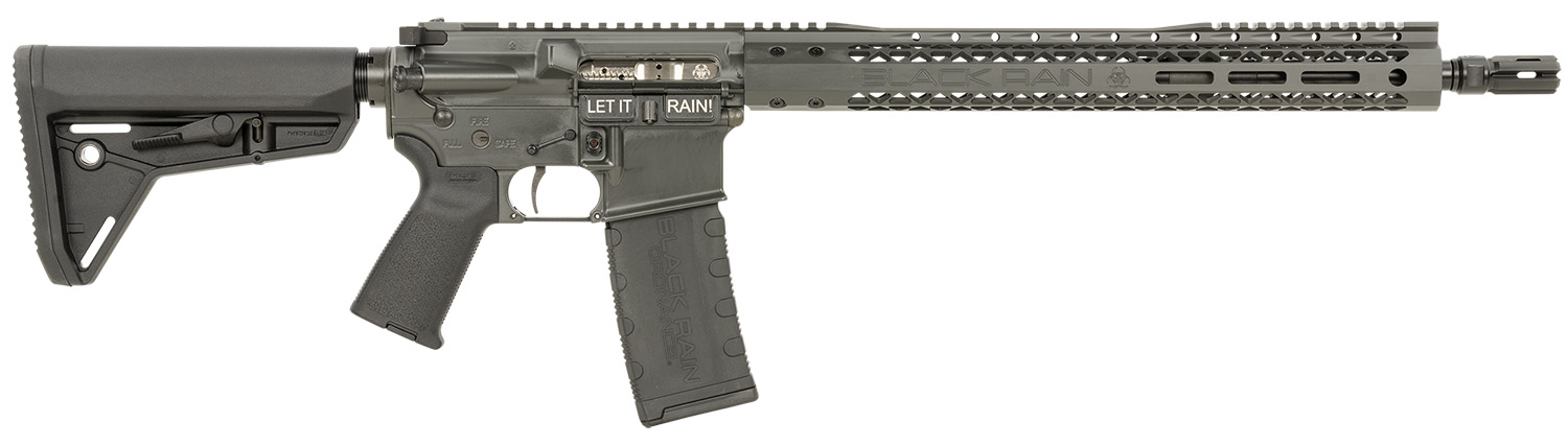 Black Rain Ordnance BROSSPSMK Spec 15+ SSP 5.56x45mm NATO 30+1 16″, Smoke, 15″ Slim M-LOK, Magpul Grip/Carbine Stock