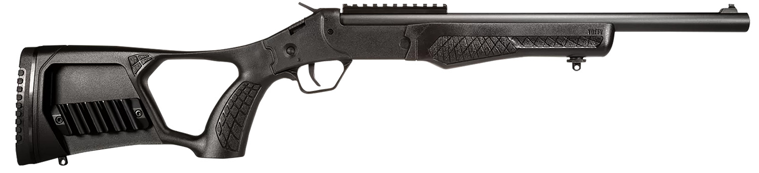Rossi SSPS45-BK Tuffy Single Shot 45 Colt (LC)/410 Gauge (3″ Chamber) 1rd 16.50″, Black, Thumbhole Pistol Grip Stock with Shell Holder, Overmolded Grip, Front Iron Sight, Optics Mount