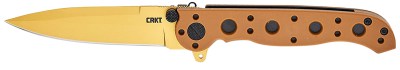 CRKT M16-01DZ M16-10DZ  EDC 3.03″ Folding Plain Desert Tan D2 Steel Blade, Desert Tan GRN Handle