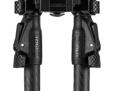 Mdt Sporting Goods Inc 105560BLK GRND-POD  Black Aluminum, 4.5″-9.0″, Spiked Feet, Fits Picatinny Rail