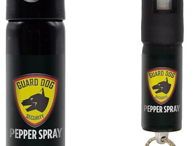 SKYLINE USA INC PSGDHA Pepper Spray  Range 16 ft 2 Pack 0.5oz/3oz Features Invisible UV Dye Includes Keychain