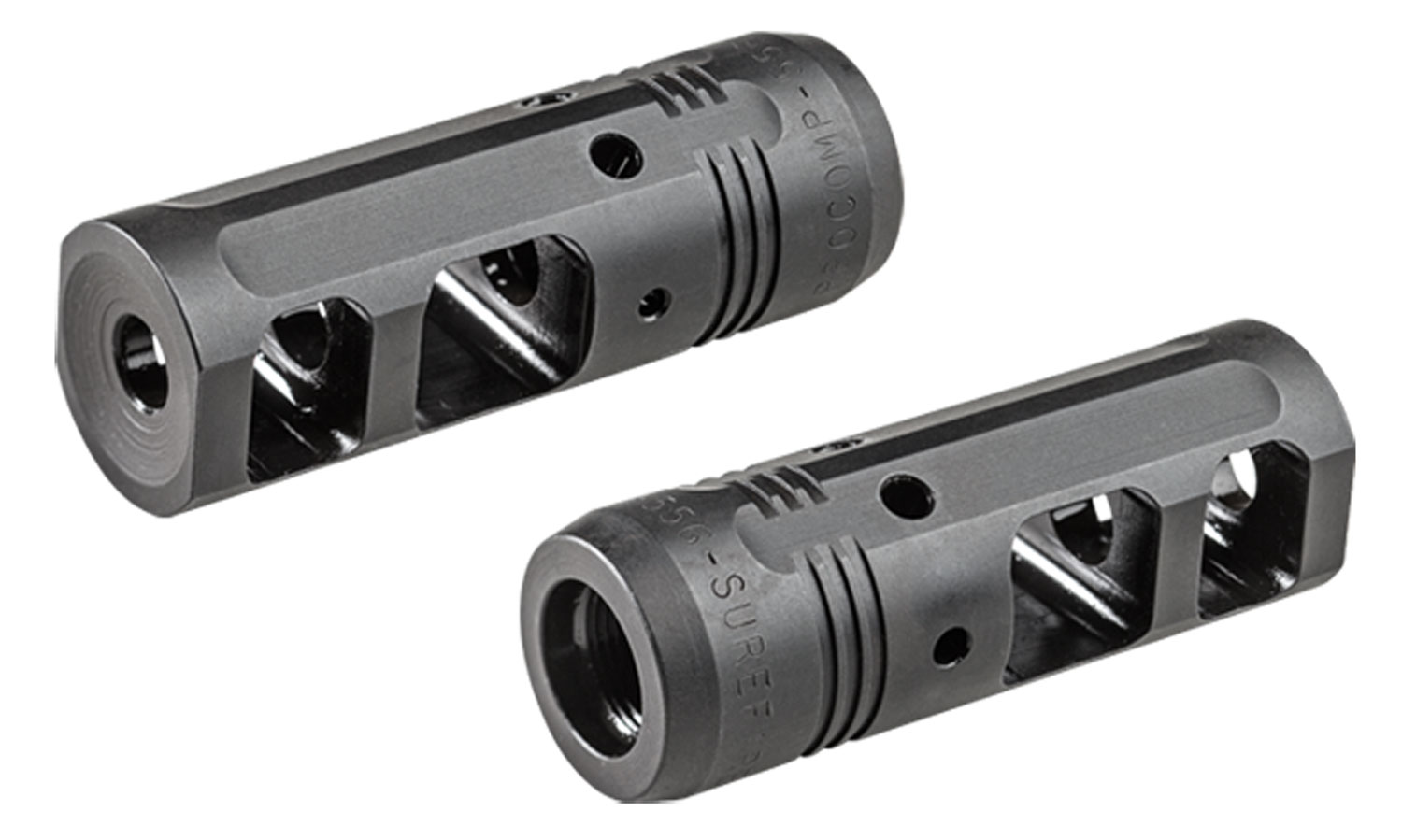 SureFire PROCOMP556 ProComp Muzzle Brake Black Nitride Steel with 1/2″-28 tpi Threads & 2.50″ OAL for 5.56x45mm NATO M16, M4