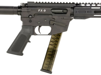 FREEDOM ORDNANCE FX9P8SBM FX-9  9mm Luger 31+1 8″ Black Nitride Steel Barrel, M-LOK Handguards, Black Anodized Aluminum Picatinny Rail Receiver, Black SB Mini Brace, AR15 Grip