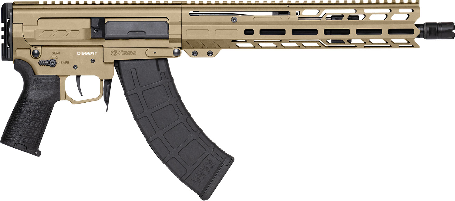 CMMG 86A8E0BCT Dissent MK47 7.62x39mm 30+1 12.50″ Black Nitride Threaded Barrel, M-LOK Handguards, Coyote Tan Cerakote Aluminum Picatinny Rail Receiver