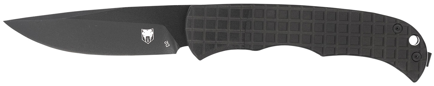 CobraTec Knives CTCLNHRBLK Cyclone Hidden Release 3″ Flip Open Plain Black TiCN D2 Steel Blade, 4″ Black Aluminum Handle