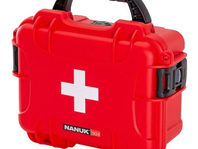 Nanuk 904S000RDPA0FSA01 First Aid Case  Waterproof Red NK-7 Resin