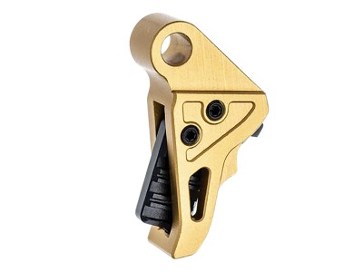 Tyrant CNC TDHCATTRIGGOLD/BLK  Trigger/Shoe Gold/Black Fits Springfield Hellcat Pro